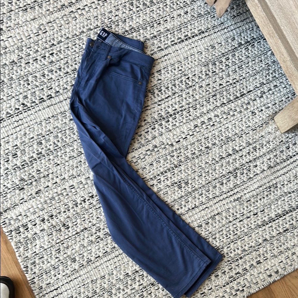 GAP Blue Straight-Leg Pants